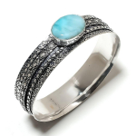 Natural Republic Larimar v&auml;&auml;riskivi 925 sterlingh&otilde;be mansett k&auml;ev&otilde;ru 7,5 J0M38