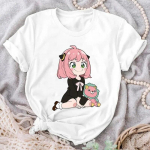Armas Naljakas Anya Forgeri Graafiline Tr&uuml;kiga T-s&auml;rk Naiste Mood Vabaaja Anime Harajuku L&uuml;hikeste Varrukatega T-s&auml;rgid 3XL