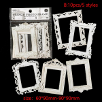 10 tk Reljeefne retroraam, &otilde;&otilde;nes, ruudukujuline &uuml;mmargune kujuga pildiraam Imeilus reljeefne k&auml;sitsi valmistatud dekoratiivne kollaažmaterjal B