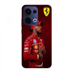 Coque de t&eacute;l&eacute;phone - Maniacase - Oppo Reno 13 5G - Silicone - Souple - Noir - Ferrari
