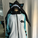 Kontrastv&auml;rvi Kawaii Kala Luu Hupparid Naistele Vintage Y2k Esteetiline &Uuml;legabariidiline Streetwear Huppari Harajuku T&otilde;mblukuga Dressipluus M