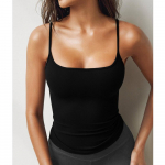 Naiste suvine maika spagetirihmadega T-s&auml;rgid Daamide vabaaja slim-fit T-s&auml;rgid S must