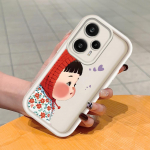 Pehme silikoonist ruudukujulise redeliga printimismustriga telefoni korpus, t&auml;iskaanega kaamera p&otilde;rutuskindel kaitse kummist &uuml;mbris Xiaomi Redmi jaoks Redmi K40S valge