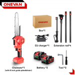 ONEVAN 8-tolline harjadeta teleskoopvars Elektriline saag Juhtmeta k&otilde;rgete okste jaoks Skaalautuva k&otilde;rgusega oksasaag T&ouml;&ouml;riist 21V 18V Makita aku jaoks Without Battery