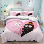 Barbapapa multikas tekikott Anime 3D-tr&uuml;kiga Armas laste magamistoakomplekt Pol&uuml;ester T&auml;iskasvanu kingitus 2/3 tk Voodipesu AU Single(140x210cm)