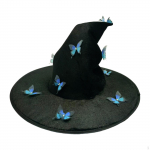 Halloween Witch Hat Creative Photo Props for Club Stage Performance Dress up Orange Butterfly