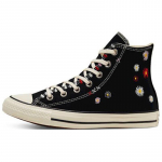 Converse Chuck Taylor All Star Hi Friends For Life Tikitud V&auml;ikesed Karikakrad Libisemiskindlad K&otilde;rged Espadrillid Naiste Mustad 35