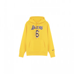 Nike Los Angeles Lakers LeBron James #6 Fliisvoodriga Pusa Kapuutsiga &Uuml;hev&auml;rvilise Kirjatr&uuml;ki ja Taskutega Meeste Pusa Kollane DB1182-728 L