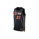 Nike NBA Miami Heat City Edition Jimmy Butler 22 Dri-FIT Swingman S&auml;rk Must Meeste Streetwear DB4034-010 XXL