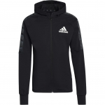 Adidas Logo Tr&uuml;kitud Triibuline Lukuga Huppar Jakk Meeste Jakid Must GV5302 M
