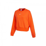 Nike Logo Tr&uuml;kiga &Uuml;mmarguse Kaelusega Pullover Huppar Naiste Topid Oranž DJ7666-869 XL