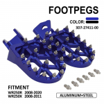 CNC alumiiniumist jalatoed WR250R/250X maastikurattale must