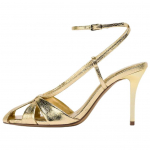 Zara Pu elegantsed metallikv&auml;rvi kihilise efektiga rihmaga naiste kuldsed k&otilde;rged kontsad 2339510091 36