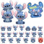 PARIM M&Auml;NGUASJADISNEY Kohev Seeria Pimekast Pehme Vin&uuml;&uuml;lfiguur Gachaponi M&auml;nguasi Kingitus S&uuml;nnip&auml;evakingitus Stitch J&otilde;ulukingitus Mini Stitch [3-osaline]