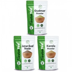 NeutraVed Kombineeritud Gurmari Pulber, Karela ja Jamuni Seemned Veresuhkru Tasakaalustamiseks (3 x 100g = Kokku 300g)