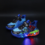 2025 &Auml;mblikmees Poiste Nahast Helendavad Pehme Tallaga Spordijalatsid Kevadeks ja S&uuml;giseks 21-25, 5 pairs sinine