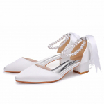 Moodsad naiste kingad peole, &otilde;htule, pulma, suuremad suurused 35-43, suvised, elegantsed, terava ninaga, libisemiskindlad sandaalid, valged, mugavad jalatsid 34