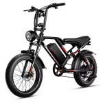 New Ebike S8 2000W dual motor 48V 25AH 20-inch fat tires, front and rear shock absorption, adult electric bike with pedals. 1000W 48V 20AH must