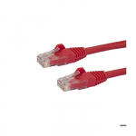 STARTECH C&acirc;ble r&eacute;seau Cat6 UTP sans crochet - 50 cm Rouge - Cordon Ethernet RJ45 anti-accroc - C&acirc;ble patch