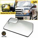Heated Mirror Glass Driver Side Spotter Glass Base w/ For 11-14 Ford F150 Pickup