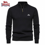 Lonsdale tikitud p&uuml;stkraega puuvillane meeste kampsun, vabaaja poollukuga, &uuml;hev&auml;rviline pullover, kvaliteetne meeste kootud kampsun S