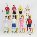 8 tk/komplekt Jalgpallistaar C. Ronaldo Messi Mbappe Mudel Nukud Multikas Armas Tegevuskuju Auto Tarvikud Jalgpallif&auml;nnide Kingitused