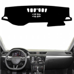 For Skoda Superb 3 B8 2016-   Car Accessories Dashboard Cover Sun Shade Mat Pad trument Protect Carpet Black(Red Edge)