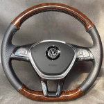 Hand-Stitched Leather carbon fibre car Steering Wheel Cover For Volkswagen VW Golf 7 Mk7 Touran Up New Passat B8 Tiguan 2