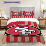 San Francisco 49ers Muster Voodipesu Tekikomplekt Tekikate Padjap&uuml;&uuml;r Kodukaunistus S&uuml;nnip&auml;evakingitus (1 * tekikott + 2 * padjap&uuml;&uuml;ri, ilma s&uuml;damikuta) 140x200cm