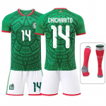 Teismelised Lapsed T&auml;iskasvanud Jalgpalli Komplektid Sporditreeningu S&auml;rgi Komplekt Sokkidega 2026 FIFA Maailmameistriv&otilde;istlused Mehhiko Koduv&auml;ljak #14 Chicharito 16