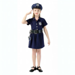 UUS politsei cosplay poistele t&uuml;drukutele Halloweeni kost&uuml;&uuml;mid politseinaine pidulik rollim&auml;ng laste esinemine saade L(130-140cm)