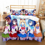Sailor Moon Voodipesukomplekt Tekikate Cosplay Padjap&uuml;&uuml;r Multikas Anime Dekor Voodikate Magamistoa Tekikate Voodipesu Komplekt J&otilde;ulukingitus EU Single(135*200cm)3pcs