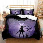 Sailor Moon Voodipesukomplekt Tekikate Cosplay Padjap&uuml;&uuml;r Multikas Anime Dekoor Voodikate Magamistoa Tekikate Voodipesu Komplekt Lastele Kingitus AU Single(140*210cm)3pcs