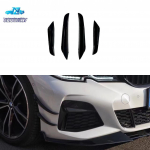 L&auml;ikiv must esipoolne kaardusliistude kerekomplekt BMW 3. seeriale G20 G28 (2019-) Gloss Black Front Canard for Early G20 G28