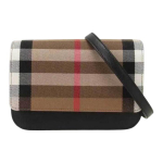 Burberry klassikaline ruuduline eemaldatava reguleeritava &otilde;larihmaga klapiga magnetilise sulguriga teraviljast nahast &otilde;lakott, naiste &otilde;lakotid 80840261 Basic Set (Bag+Dust Bag)