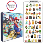 Super Mario advendikalendri m&auml;nguasjad 24 tk/komplekt Kawaii Mario anime tegevuskuju PVC mudel-nukud J&otilde;ulukalendri m&auml;nguasjad lastele
