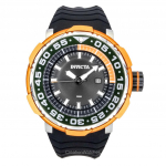 Invicta Pro Diver Ocean Voyage Silikoonrihm Must sihver Kvarts 48340 200M Meeste k&auml;ekell must