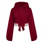 Adidas Dressipluus FW25 Samuel Gui Yang Koost&ouml;&ouml;s Kapuutsiga Pullover L&otilde;tv Triibuline Pikkade Varrukatega Dressipluus Naiste dressipluus KX4643 L