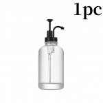 500ML Dispenser Klaaspudelid Korduvt&auml;idetavad Siirupi Kohvi L&auml;bipaistvad Doseerimispudelid Pumbaga Baari K&ouml;&ouml;gi Vannitoa Tarvikute jaoks 500ML must