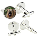 Briard, Berger de Brie - cufflinks in a box, handmade jewelry, product of the Art-Dog brand h&otilde;be