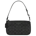 Coach Nolita 19 logoga tr&uuml;kitud lukuga PVC mahjong-&otilde;lakott, v&auml;ike naiste kotid, tumehall CW426-QBMI5 Basic Set (Bag+Dust Bag)