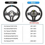 Uuendatud seemisnahast rool F10 F07 F12 F13 F01 F20 M3 M5 F45 F30 E87 E90 E70 E84 jaoks, EL-i ladu M5 Suede (No airbag) must