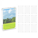 10 tk Akr&uuml;&uuml;lmagnetraam L&auml;bipaistev K&uuml;lmkapimagnet, Kahepoolne Pildiraam K&uuml;lmkapimagnet Pildiraam Kiirpildikaamera jaoks valge