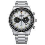 Citizen Watch Seeria 100 Meetrit Veekindel Eco-Drive Kvartsmehhanism Roostevabast terasest rihm 44 mm Meeste kellad Valge CA4500-91A White Dial