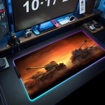 World of Tanks hiirematt RGB m&auml;nguri hiirematt Suur LED-matt PC-laua matt Helendav hiirematt Suured klaviatuurimatid Lauamatt Koos RGB600x300x3mm