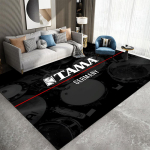 T-TAMA Trummi Prindiga Libisemisvastane P&otilde;randamatt Muusikas&otilde;pradele Jazz Elektroonilise Trummi Sisustusvaip Stiilne Vaip 80*120cm gray