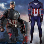 Kapten Ameerika kost&uuml;&uuml;m kehakost&uuml;&uuml;m cosplay kost&uuml;&uuml;m XS tumesinine v&auml;rv