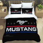Mustangi autologo prinditud Voodipesukomplektid peen tarvikute komplekt tekikott vooditekkide komplekt voodipesukomplekt luksuslik s&uuml;nnip&auml;evakingitus 135X200cm