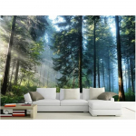 Hommikune Mets 3D Seinamaal Maastiku Tapeet Elutuba Magamistuba Seinamaal Kodu Dekoratsioon 200 cm(W) x 140 cm(H)
