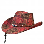 GEMVIE Unisex Lai&auml;&auml;reline L&auml;&auml;ne Kauboi M&uuml;ts Naistele Meestele P&auml;ikesekaitse Cowgirl M&uuml;tsid Tuulekindla N&ouml;&ouml;riga 56-58cm punane